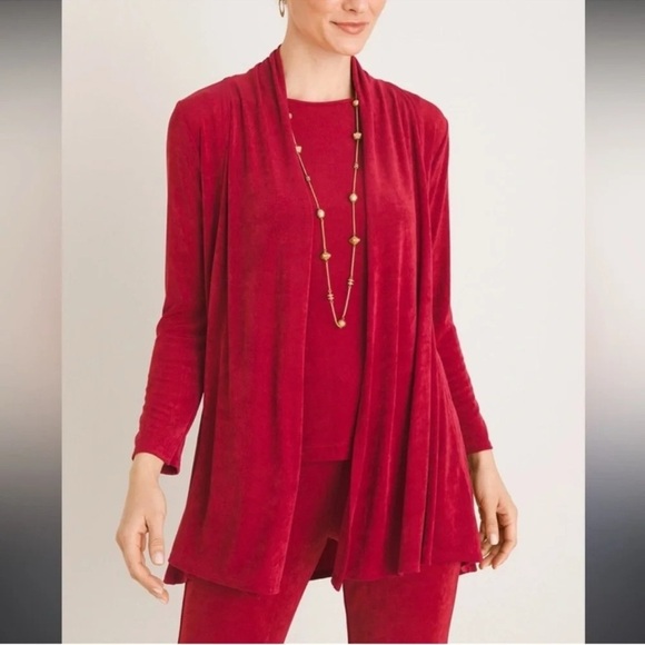 ADDITIONS by CHICO’s Open Front Cardigan Long Sleeves Size 1 - Picture 3 of 12